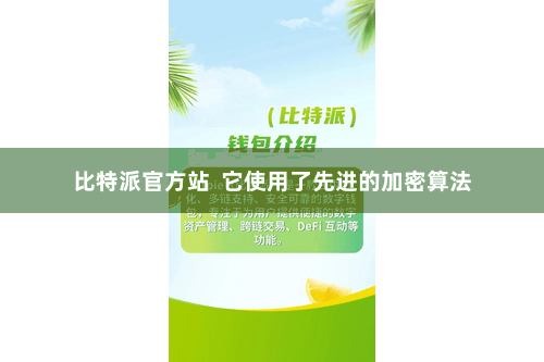 比特派官方站  它使用了先进的加密算法